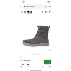 Stio Colter Waterproof Tall Insulated Boots Mens Size 8 Castle Rock Grey suede